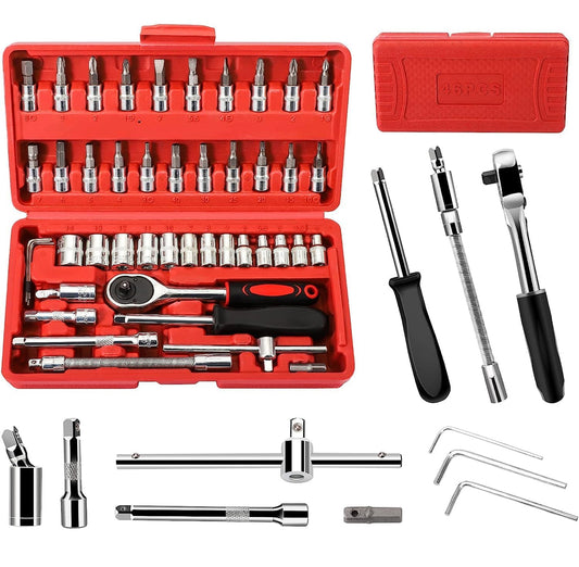 46 pcs drive socket tool kit